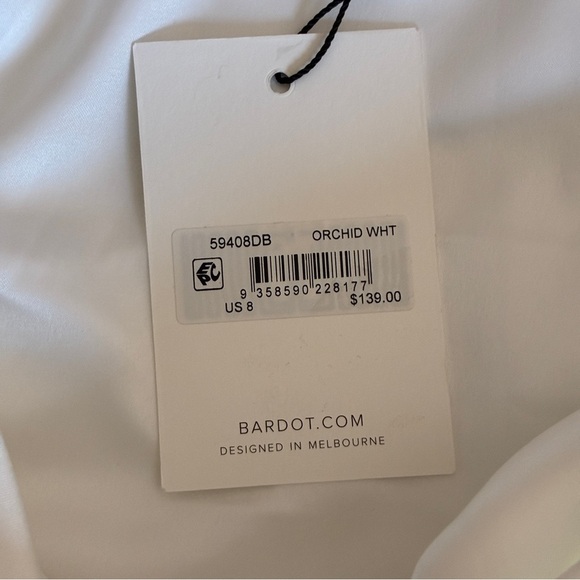 Bardot Letita White Orchid Mini Dress US8 - Picture 10 of 13